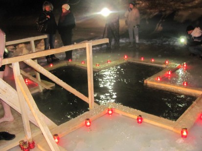 Крещение Господне на реке Воре, январь 2016 года