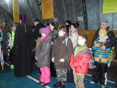 Воспитанники Воскресной школы Александро-Невского храма на спартакиаде, февраль 2017 года