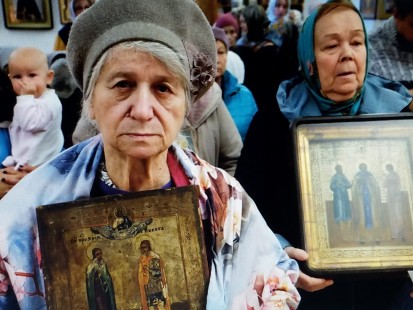 Престольный праздник нижнего придела в память Сергия Радонежского в Александро-Невском храме Красноармейска, октябрь 2019 года