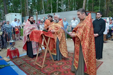 Освящение купола для колокольни Александро-Невского храма Красноармейска, 2 июня 2013 года